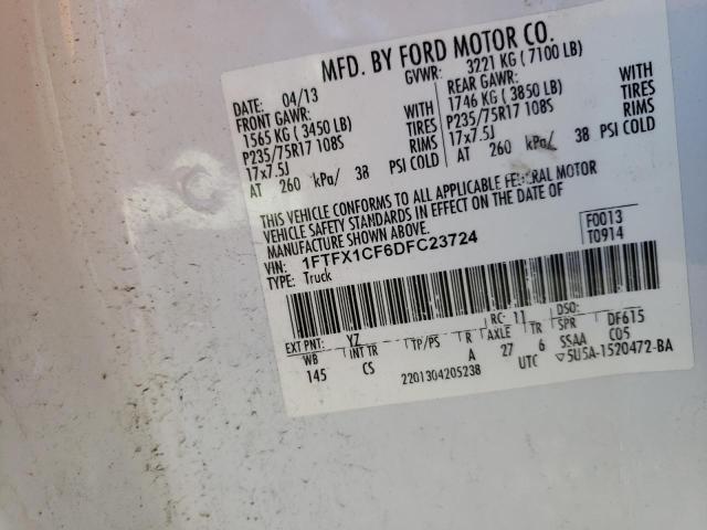 Photo 10 from auction – 2013 FORD F150 SUPER with VIN 1FTFX1CF6DFC23724