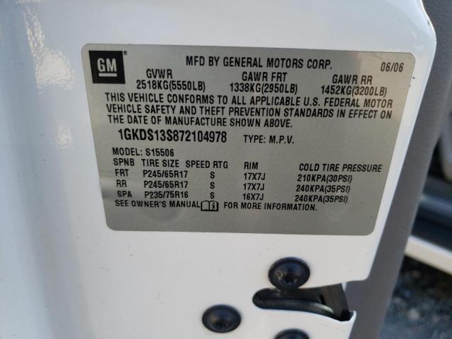 Photo 10 from auction – 2007 GMC ENVOY with VIN 1GKDS13S872104978