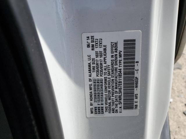 Photo 10 from auction – 2014 HONDA ODYSSEY EX with VIN 5FNRL5H67EB118544