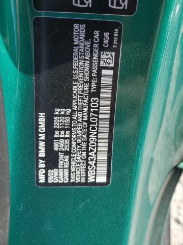 Photo 10 from auction – 2022 BMW M4 COMPETI with VIN WBS43AZ09NCL07103