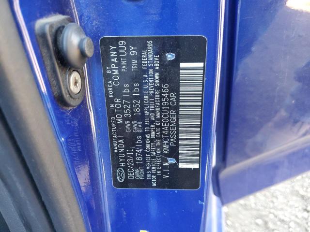 Photo 10 from auction – 2012 HYUNDAI ACCENT GLS with VIN KMHCT4AE0CU195466