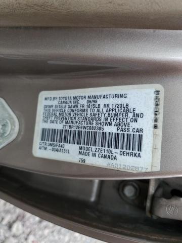 Photo 10 from auction – 1998 TOYOTA COROLLA with VIN 2T1BR12E9WC082385