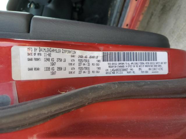 Photo 10 from auction – 2003 JEEP GRAND CHER with VIN 1J4GW48S33C580027