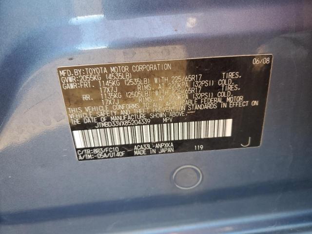 Photo 10 from auction – 2008 TOYOTA RAV4 with VIN JTMBD33VX85204339