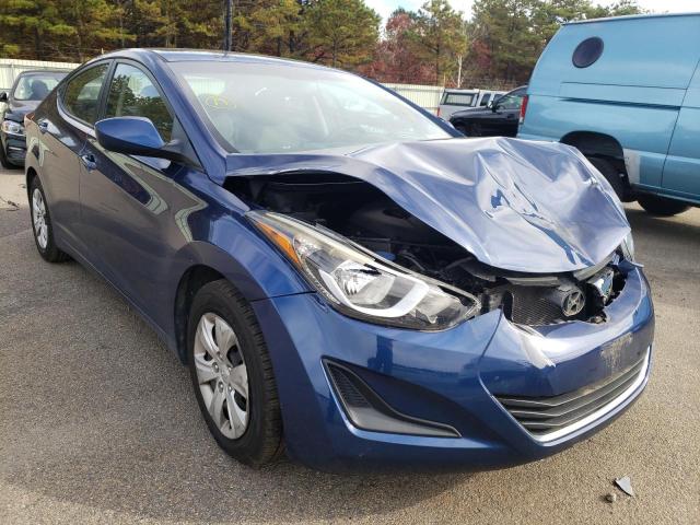 HYUNDAI ELANTRA SE 2016 with VIN 5NPDH4AEXGH719006 - Photo from auction