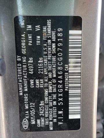 Photo 10 from auction – 2012 KIA OPTIMA SX with VIN 5XXGR4A68CG079189
