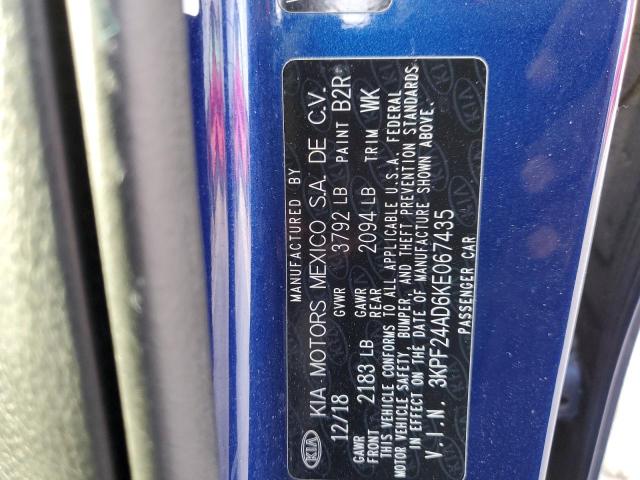 Photo 10 from auction – 2019 KIA FORTE FE with VIN 3KPF24AD6KE067435