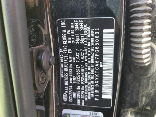 Photo 10 from auction – 2015 KIA SORENTO LX with VIN 5XYKTCA67FG650631