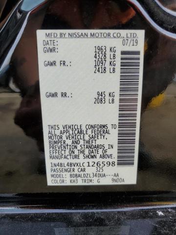 Photo 10 from auction – 2020 NISSAN ALTIMA S with VIN 1N4BL4BVXLC126598