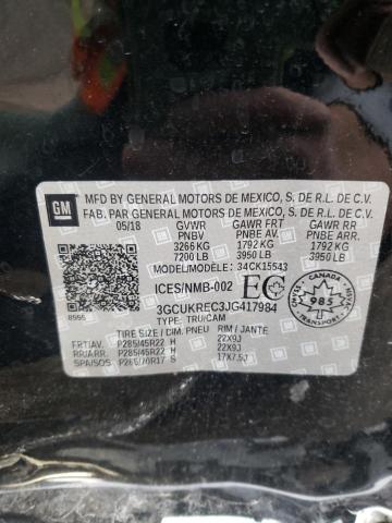 Photo 10 from auction – 2018 CHEVROLET SILVERADO with VIN 3GCUKREC3JG417984