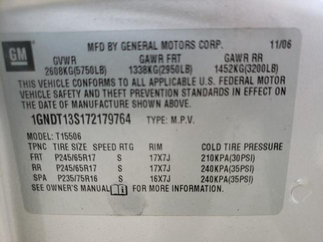 Photo 10 from auction – 2007 CHEVROLET TRAILBLAZE with VIN 1GNDT13S172179764