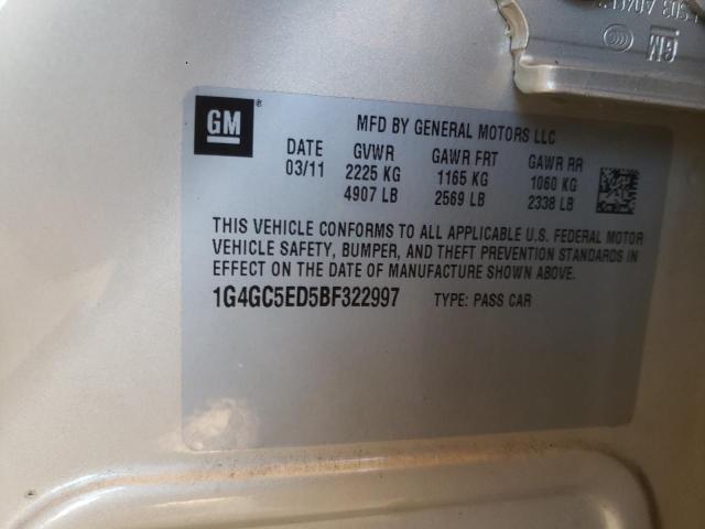 Photo 10 from auction – 2011 BUICK LACROSSE C with VIN 1G4GC5ED5BF322997