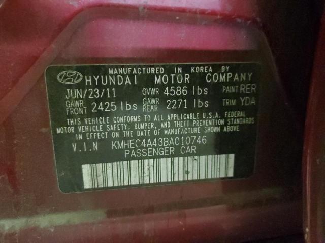 Photo 10 from auction – 2011 HYUNDAI SONATA HYB with VIN KMHEC4A43BA010746