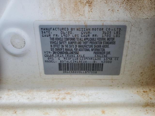 Photo 10 from auction – 2020 NISSAN VERSA S with VIN 3N1CN8DV0LL897558
