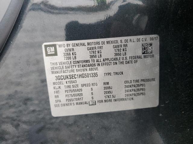 Photo 10 from auction – 2017 CHEVROLET SILVERADO with VIN 3GCUKSEC1HG501335
