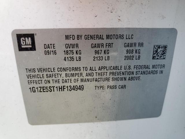 Photo 10 from auction – 2017 CHEVROLET MALIBU LT with VIN 1G1ZE5ST1HF134949