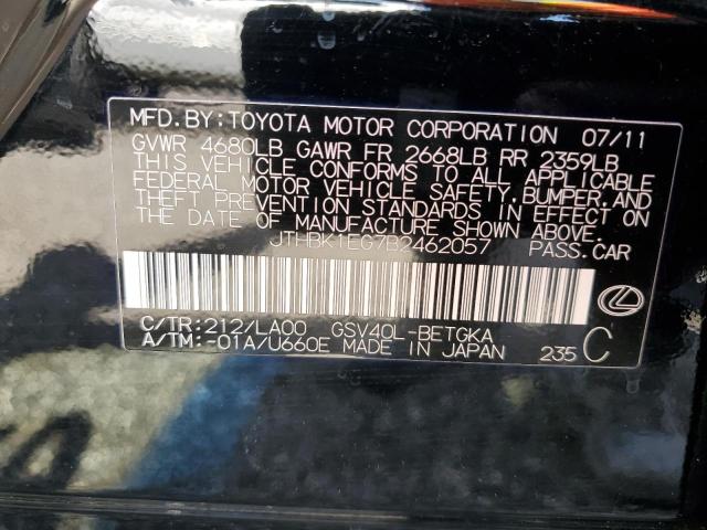Photo 10 from auction – 2011 LEXUS ES 350 with VIN JTHBK1EG7B2462057