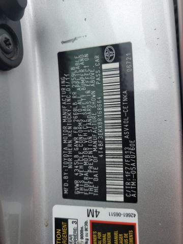 Photo 10 from auction – 2011 TOYOTA CAMRY BASE with VIN 4T4BF3EKXBR168664