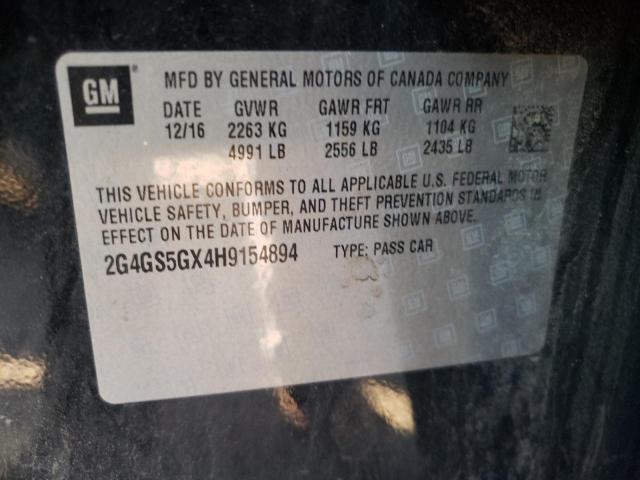 Photo 10 from auction – 2017 BUICK REGAL PREM with VIN 2G4GS5GX4H9154894