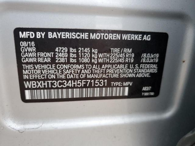 Photo 10 from auction – 2017 BMW X1 XDRIVE2 with VIN WBXHT3C34H5F71531