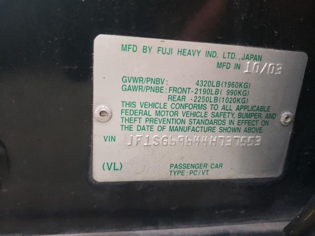 Photo 10 from auction – 2004 SUBARU FORESTER 2 with VIN JF1SG69644H737553