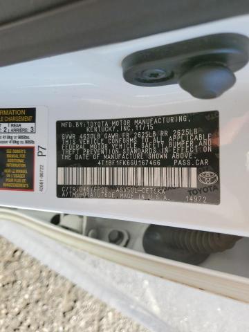 Photo 10 from auction – 2016 TOYOTA CAMRY LE with VIN 4T1BF1FK6GU167466