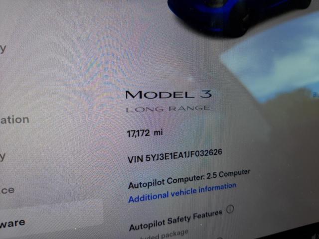 Photo 8 from auction – 2018 TESLA MODEL 3 with VIN 5YJ3E1EA1JF032626