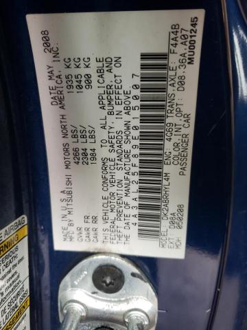 Photo 10 from auction – 2009 MITSUBISHI ECLIPSE SP with VIN 4A3AL25F89E015007
