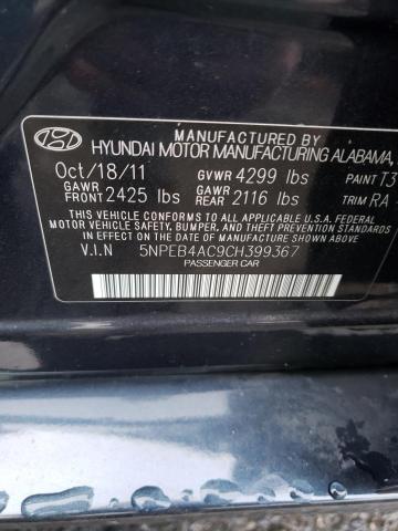 Photo 10 from auction – 2012 HYUNDAI SONATA GLS with VIN 5NPEB4AC9CH399367
