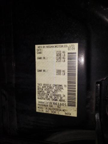 Photo 10 from auction – 2009 NISSAN MAXIMA with VIN 1N4AA51E59C861605