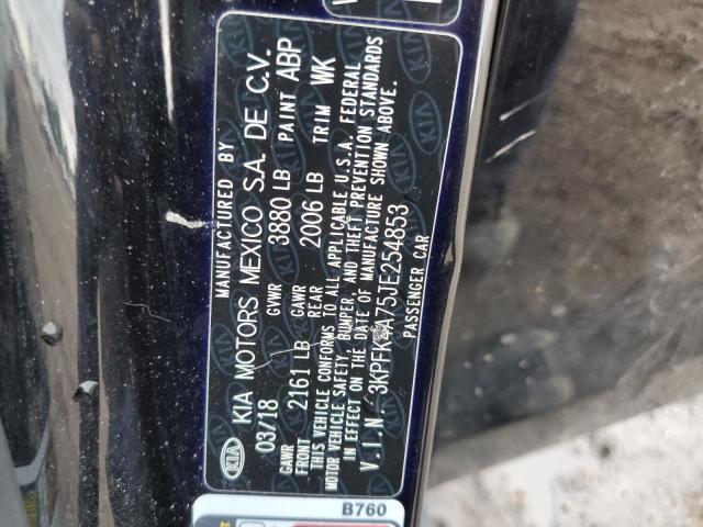 Photo 10 from auction – 2018 KIA FORTE LX with VIN 3KPFK4A75JE254853