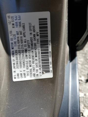 Photo 10 from auction – 2006 HONDA CR-V with VIN JHLRD78926C024415