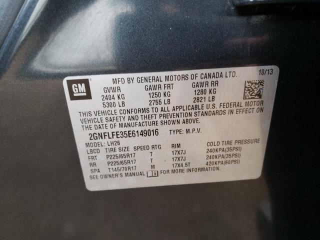 Photo 10 from auction – 2014 CHEVROLET EQUINOX LT with VIN 2GNFLFE35E6149016