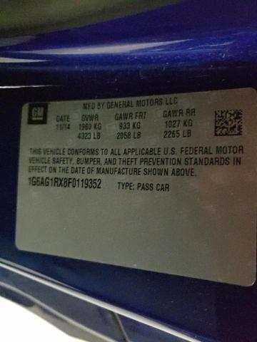 Photo 10 from auction – 2015 CADILLAC ATS with VIN 1G6AG1RX8F0119352