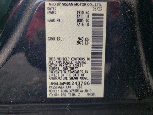 Photo 10 from auction – 2013 NISSAN ALTIMA 2.5 with VIN 1N4AL3AP4DC243796
