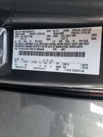 Photo 10 from auction – 2014 FORD ESCAPE S with VIN 1FMCU0F72EUC89948