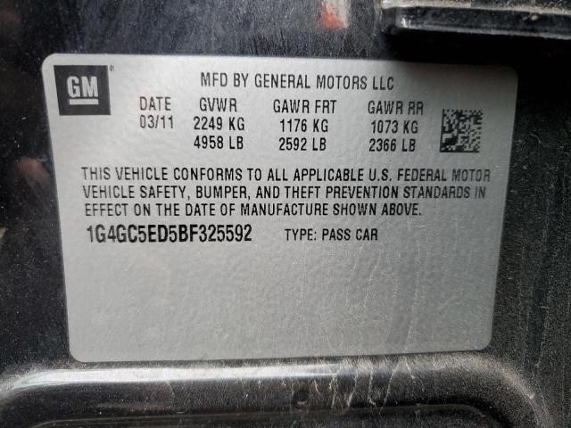 Photo 10 from auction – 2011 BUICK LACROSSE C with VIN 1G4GC5ED5BF325592