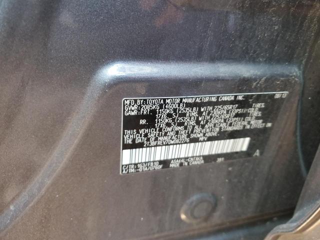 Photo 10 from auction – 2013 TOYOTA RAV4 LE with VIN 2T3BFREV7DW082276