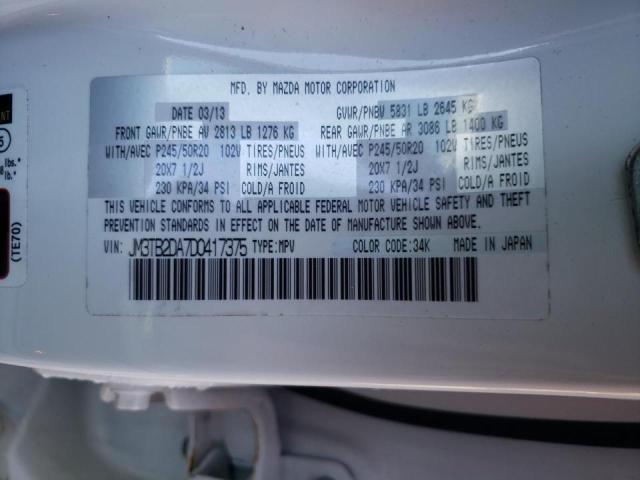 Photo 10 from auction – 2013 MAZDA CX-9 GRAND with VIN JM3TB2DA7D0417375