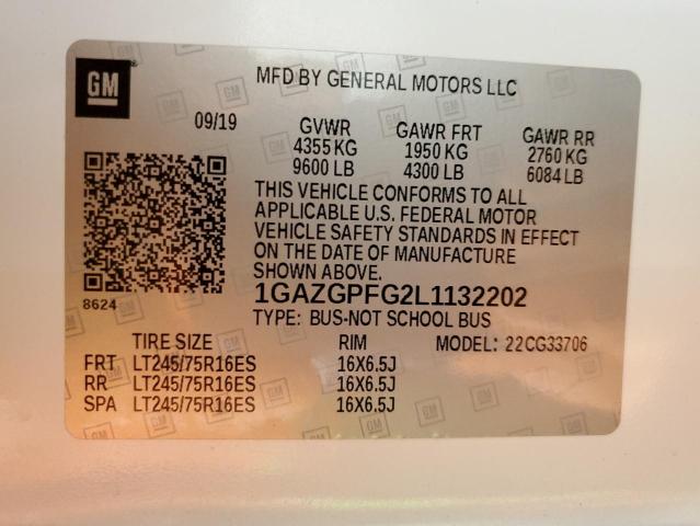 Photo 10 from auction – 2020 CHEVROLET EXPRESS G3 with VIN 1GAZGPFG2L1132202