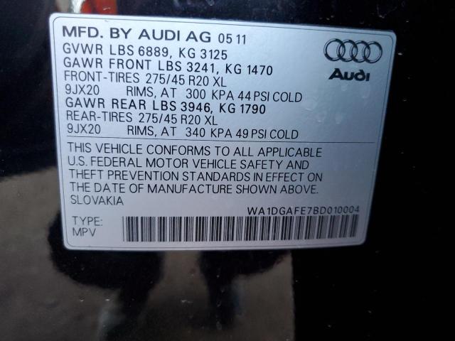 Photo 10 from auction – 2011 AUDI Q7 PRESTIG with VIN WA1DGAFE7BD010004