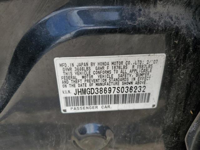 Photo 10 from auction – 2007 HONDA FIT with VIN JHMGD38697S036232