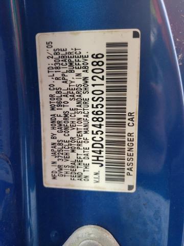 Photo 10 from auction – 2005 ACURA RSX with VIN JH4DC54865S012086