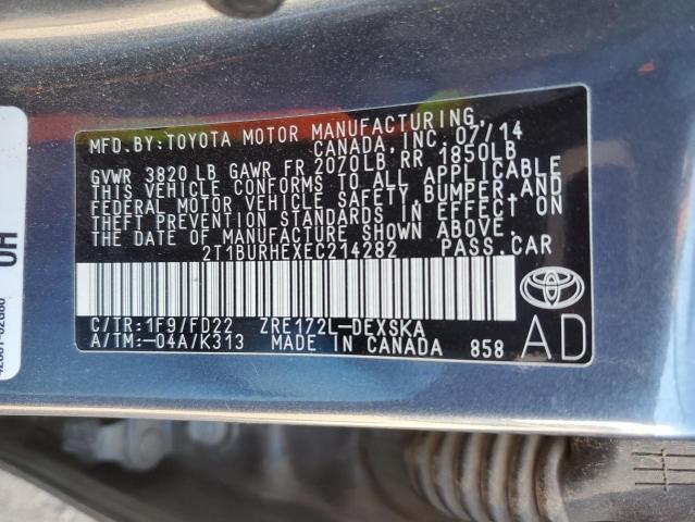 Photo 10 from auction – 2014 TOYOTA COROLLA L with VIN 2T1BURHEXEC214282