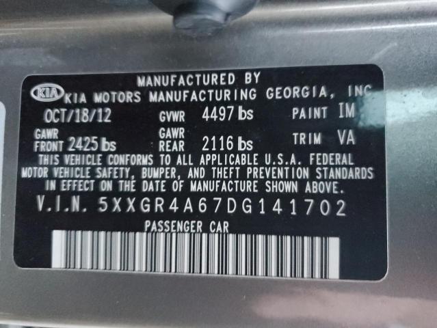 Photo 10 from auction – 2013 KIA OPTIMA SX with VIN 5XXGR4A67DG141702