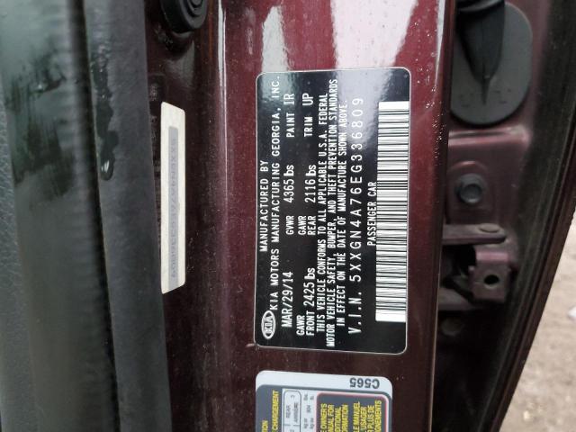 Photo 10 from auction – 2014 KIA OPTIMA EX with VIN 5XXGN4A76EG336809