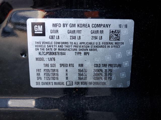 Photo 10 from auction – 2019 CHEVROLET TRAX 1LT with VIN KL7CJPSB0KB761844