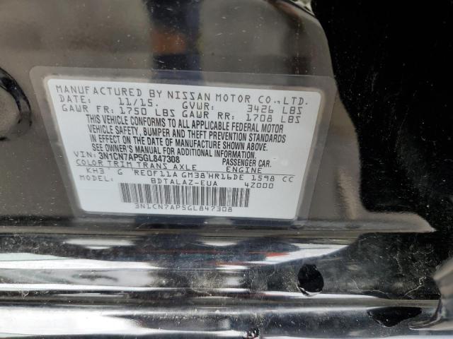 Photo 10 from auction – 2016 NISSAN VERSA S with VIN 3N1CN7AP5GL847308