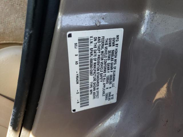 Photo 10 from auction – 2003 HONDA ODYSSEY EX with VIN 5FNRL18663B012897