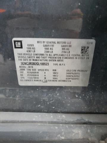 Photo 10 from auction – 2016 CHEVROLET TRAX LTZ with VIN 3GNCJRSB2GL188523